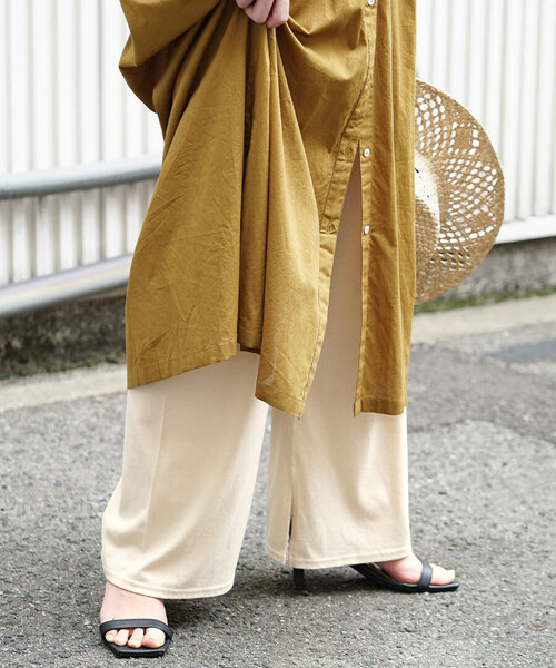 zootie(ズーティー)の「【重ねるだけでコーデが華やぐ。】 URBAN PLUS レイヤード専用 ペチパンツ(その他パンツ・レディース・ライトベージュ/ブラック/ライトブルー/オフホワイト/グレイッシュブルー/チャコール/ネイビー・フリー)」の5枚目の写真