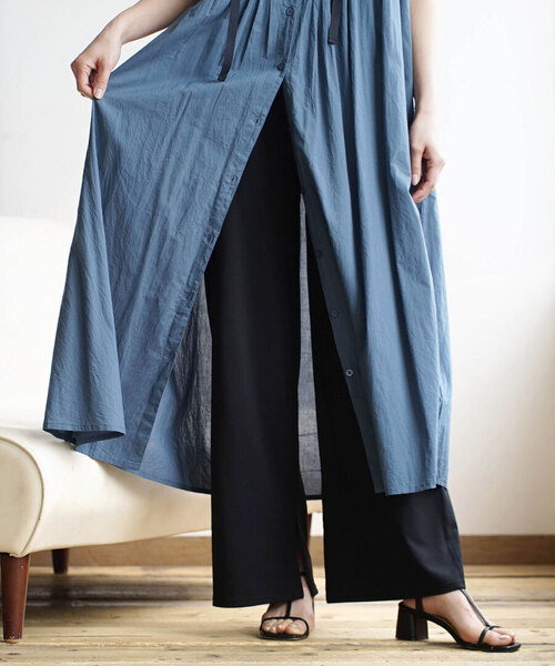 zootie(ズーティー)の「【重ねるだけでコーデが華やぐ。】 URBAN PLUS レイヤード専用 ペチパンツ(その他パンツ・レディース・ライトベージュ/ブラック/ライトブルー/オフホワイト/グレイッシュブルー/チャコール/ネイビー・フリー)」の3枚目の写真