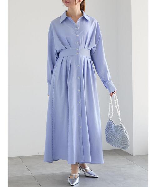 Te chichi（テチチ）の「サッカーストライプシャツワンピース（ワンピース・レディース・ブラック/ブルー・F）」の9枚目の写真