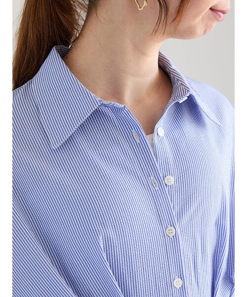 Te chichi（テチチ）の「サッカーストライプシャツワンピース（ワンピース・レディース・ブラック/ブルー・F）」の10枚目の写真