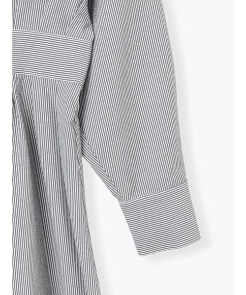 Te chichi（テチチ）の「サッカーストライプシャツワンピース（ワンピース・レディース・ブラック/ブルー・F）」の5枚目の写真