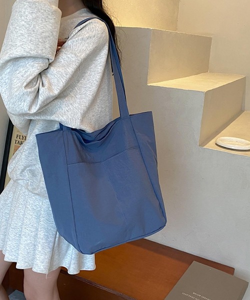 Mignonjour（ミニョンジュール）の「Mignonjour/ナイロントートバッグ M2733（トートバッグ・レディース・ブラック/カーキ/ブルー/ピンク/ベージュ・FREE）」の5枚目の写真