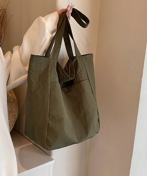 Mignonjour（ミニョンジュール）の「Mignonjour/ナイロントートバッグ M2733（トートバッグ・レディース・ブラック/カーキ/ブルー/ピンク/ベージュ・FREE）」の12枚目の写真