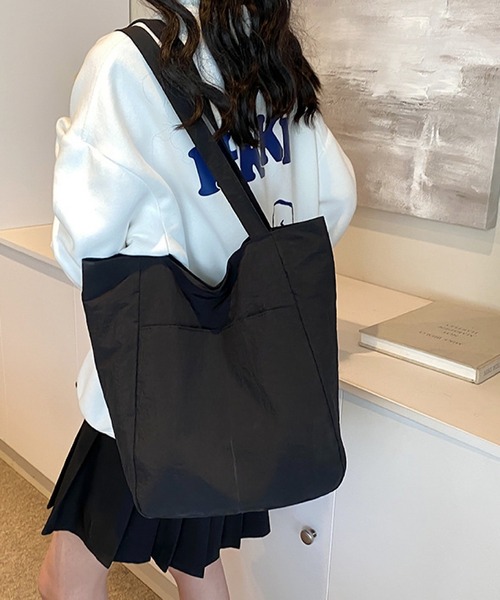 Mignonjour（ミニョンジュール）の「Mignonjour/ナイロントートバッグ M2733（トートバッグ・レディース・ブラック/カーキ/ブルー/ピンク/ベージュ・FREE）」の14枚目の写真