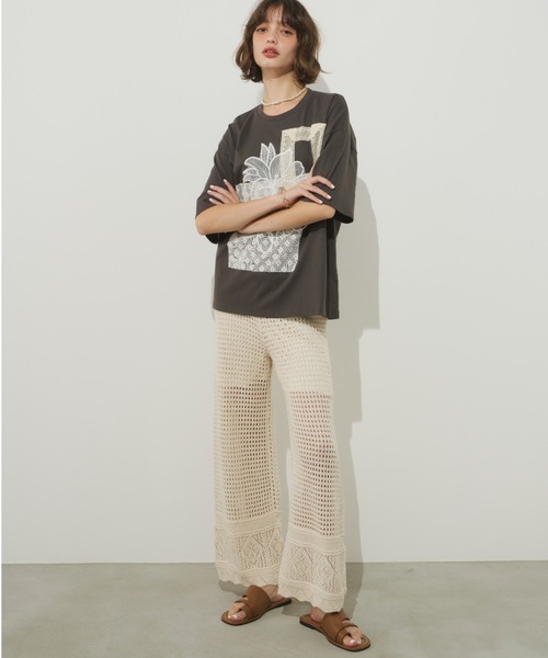 tシャツ コラージュレースTEE レディース セール】コラージュレースTEE（Tシャツ/カットソー）｜Unitage