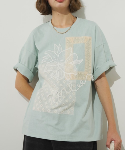 tシャツ コラージュレースTEE レディース セール】コラージュレースTEE（Tシャツ/カットソー）｜Unitage