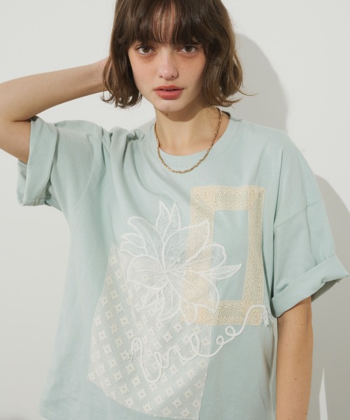 tシャツ コラージュレースTEE レディース セール】コラージュレースTEE（Tシャツ/カットソー）｜Unitage