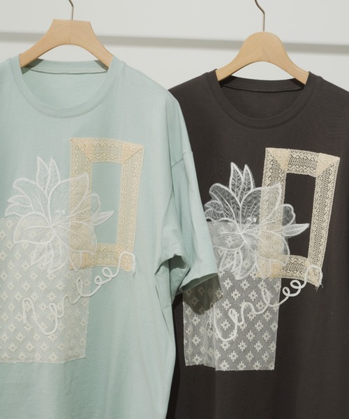 tシャツ コラージュレースTEE レディース セール】コラージュレースTEE（Tシャツ/カットソー）｜Unitage