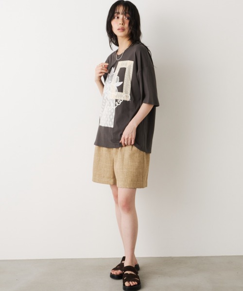 Unitage(ユニテージ)の「コラージュレースTEE(Tシャツ/カットソー・レディース・ライトグリーン/チャコールグレー・FREE)」の11枚目の写真