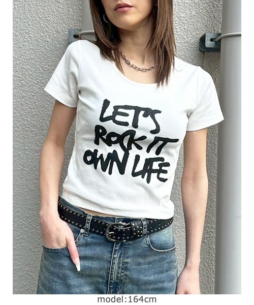 EGOIST(エゴイスト)の「手書き風ロゴTシャツ(Tシャツ/カットソー・レディース・ブラック/ホワイト・FREE)」の16枚目の写真