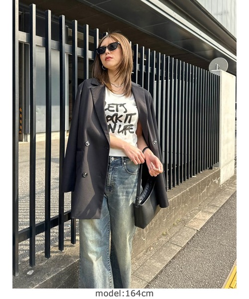 EGOIST(エゴイスト)の「手書き風ロゴTシャツ(Tシャツ/カットソー・レディース・ブラック/ホワイト・FREE)」の21枚目の写真