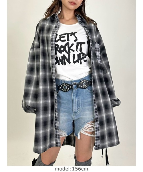 EGOIST(エゴイスト)の「手書き風ロゴTシャツ(Tシャツ/カットソー・レディース・ブラック/ホワイト・FREE)」の5枚目の写真