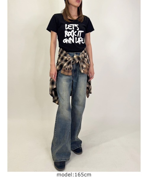 EGOIST(エゴイスト)の「手書き風ロゴTシャツ(Tシャツ/カットソー・レディース・ブラック/ホワイト・FREE)」の8枚目の写真