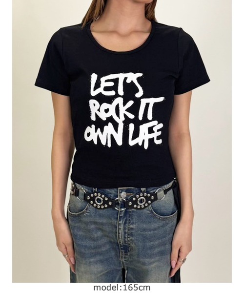 EGOIST(エゴイスト)の「手書き風ロゴTシャツ(Tシャツ/カットソー・レディース・ブラック/ホワイト・FREE)」の10枚目の写真