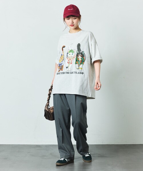 セール】限定展開 リラックスフィット 両面プリント クルーネックT