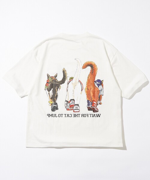 セール】限定展開 リラックスフィット 両面プリント クルー