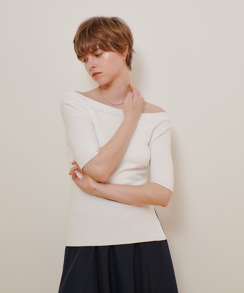 ネット完売　allureville・2WAY ネック5分袖プルオーバー 2WAY ネック5分袖プルオーバー|allureville OFFICIAL SITE