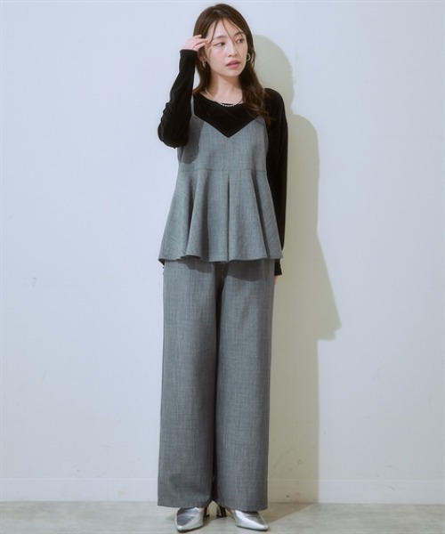 セール】キャミソールセットアップ（タックキャミソール＋セミワイド