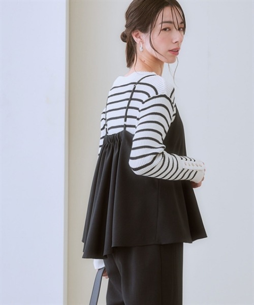 セール】キャミソールセットアップ（タックキャミソール＋セミワイド