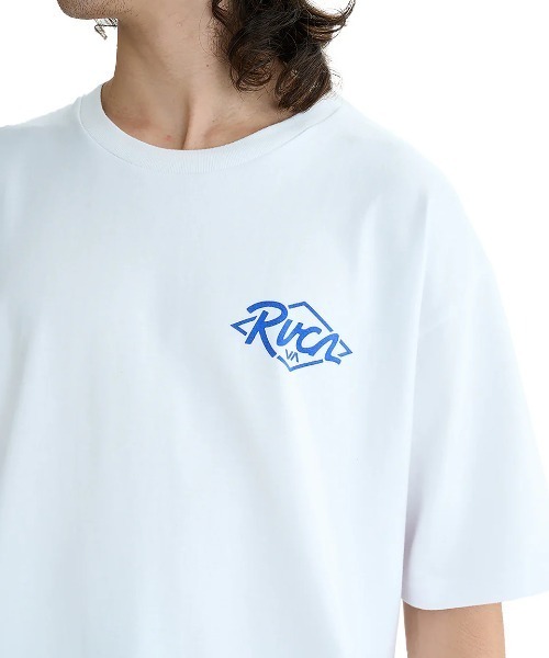 RVCA（ルーカ）の「RVCA メンズ RANCH SEA SS Tシャツ 【2025年夏モデル】/ルーカバックプリント半袖ロゴTシャツ（Tシャツ/カットソー・メンズ・スミクロ/ホワイト/オリーブ/ライトブルー/ブラック・MEDIUM/LARGE/SMALL/X-LARGE）」の9枚目の写真