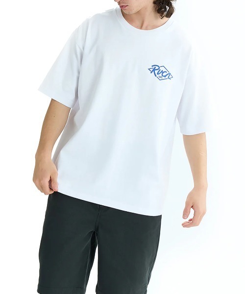 RVCA（ルーカ）の「RVCA メンズ RANCH SEA SS Tシャツ 【2025年夏モデル】/ルーカバックプリント半袖ロゴTシャツ（Tシャツ/カットソー・メンズ・スミクロ/ホワイト/オリーブ/ライトブルー/ブラック・MEDIUM/LARGE/SMALL/X-LARGE）」の10枚目の写真