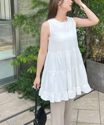 ティアードフリルチュニックワンピース