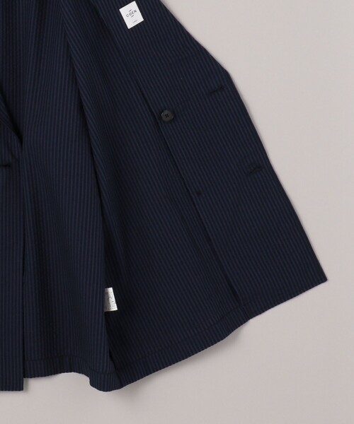 coen(コーエン)の「シアサッカーダブルジャケット(テーラードジャケット・メンズ・ネイビー/ホワイト・M/L)」の9枚目の写真