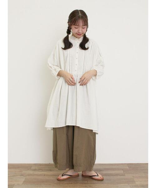 Samansa Mos2（サマンサ モスモス）の「はしごレースふんわりチュニック（チュニック・レディース・ブラック/イエロー/ベージュ/オフホワイト・F）」の5枚目の写真