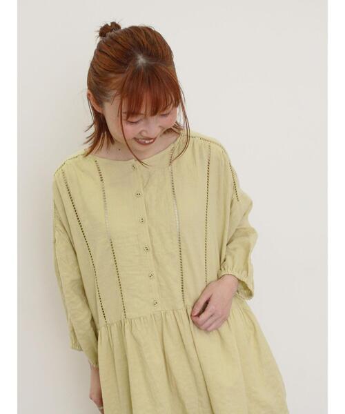 Samansa Mos2（サマンサ モスモス）の「はしごレースふんわりチュニック（チュニック・レディース・ブラック/イエロー/ベージュ/オフホワイト・F）」の6枚目の写真