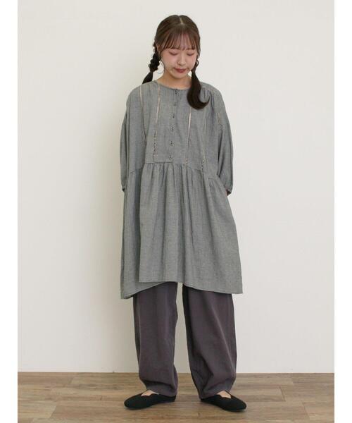 Samansa Mos2（サマンサ モスモス）の「はしごレースふんわりチュニック（チュニック・レディース・ブラック/イエロー/ベージュ/オフホワイト・F）」の22枚目の写真