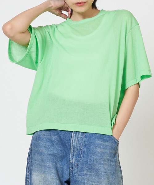 SHEER GAUZE HALF SLEEVE TEE シアー ガーゼ ハーフ スリーブ T