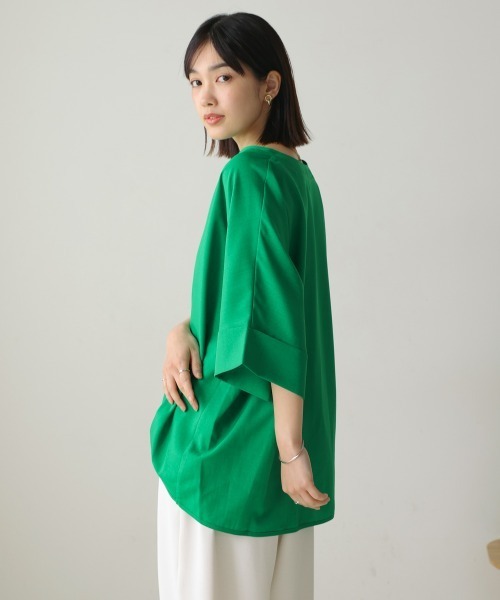 Bou Jeloud(ブージュルード)の「麻ライクキーネックタックスリーブブラウス(シャツ/ブラウス・レディース・ブラック/グリーン/イエロー/ベージュ・FREE)」の15枚目の写真