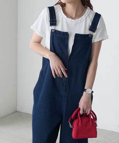 BONLECILL(ボンルシール)の「フリルTEE(Tシャツ/カットソー・レディース・オフホワイト/ブラック/ネイビー/オートミール・FREE)」の11枚目の写真