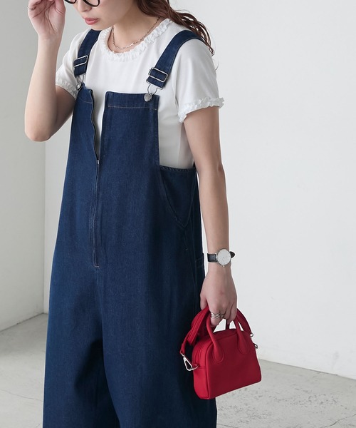 BONLECILL(ボンルシール)の「フリルTEE(Tシャツ/カットソー・レディース・オフホワイト/ブラック/ネイビー/オートミール・FREE)」の12枚目の写真