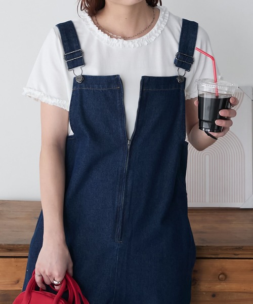 BONLECILL(ボンルシール)の「フリルTEE(Tシャツ/カットソー・レディース・オフホワイト/ブラック/ネイビー/オートミール・FREE)」の17枚目の写真