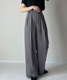 LAUIR | リネン混ツータックスラックス[高身長サイズMT/低身長サイズS有り](スラックス)