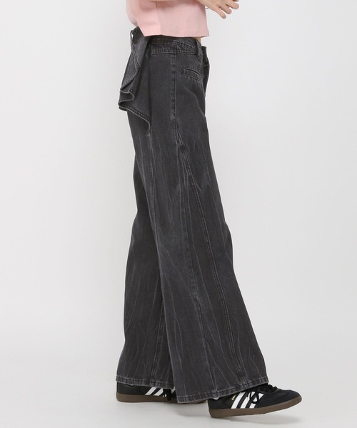 3.3 Field Trip （3.3フィールドトリップ）の「3.3 Field Trip／バックリボンデニムパンツ（デニムパンツ・レディース・ブラック/ブルー・SMALL）」の15枚目の写真