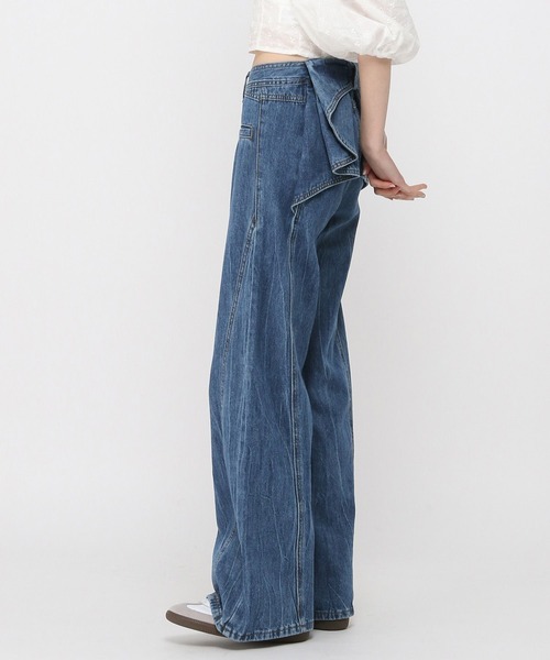 3.3 Field Trip （3.3フィールドトリップ）の「3.3 Field Trip／バックリボンデニムパンツ（デニムパンツ・レディース・ブラック/ブルー・SMALL）」の22枚目の写真