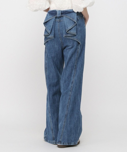 3.3 Field Trip （3.3フィールドトリップ）の「3.3 Field Trip／バックリボンデニムパンツ（デニムパンツ・レディース・ブラック/ブルー・SMALL）」の21枚目の写真