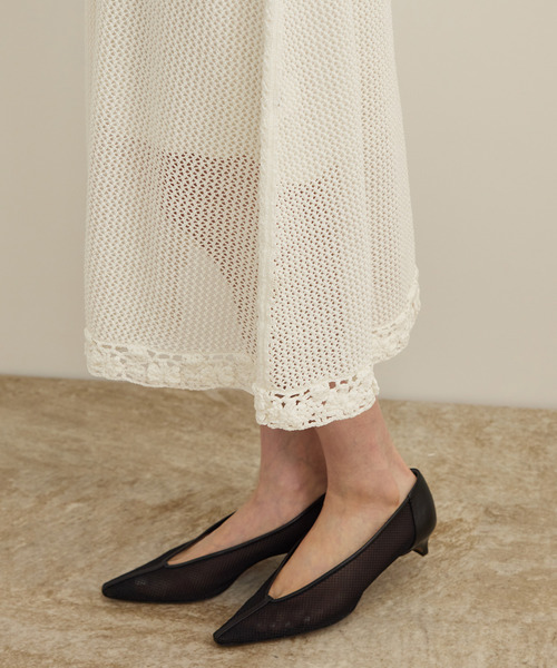 ROPE'（ロペ）の「クロシェニットワンピース/洗える（ワンピース・レディース・ホワイト/ネイビー・FREE）」の18枚目の写真