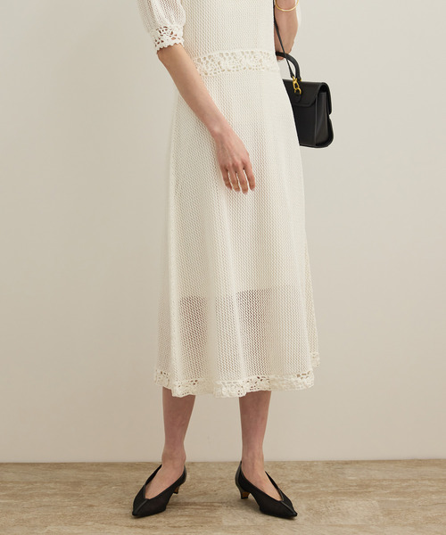 ROPE'（ロペ）の「クロシェニットワンピース/洗える（ワンピース・レディース・ホワイト/ネイビー・FREE）」の21枚目の写真