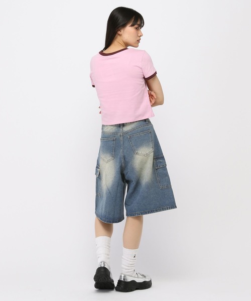 3.3 Field Trip （3.3フィールドトリップ）の「3.3 Field Trip／ロープハーフデニムパンツ（デニムパンツ・レディース・ブラック/ブルー・MEDIUM）」の8枚目の写真