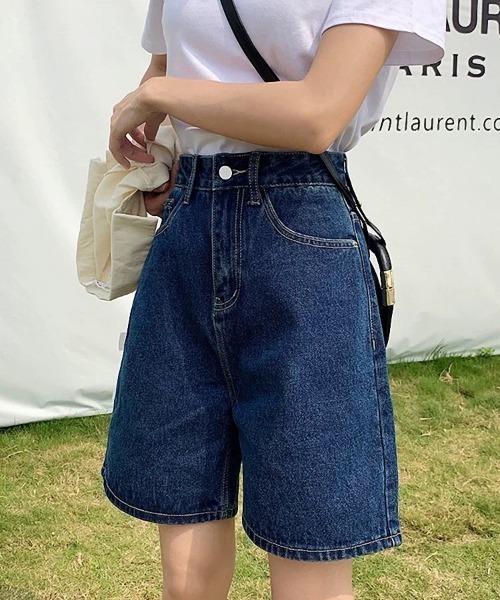 ampm(エーエムピーエム)の「デニムハーフパンツ(デニムパンツ・レディース・ブルー系その他/ブルー系その他2・S/M/L)」の14枚目の写真