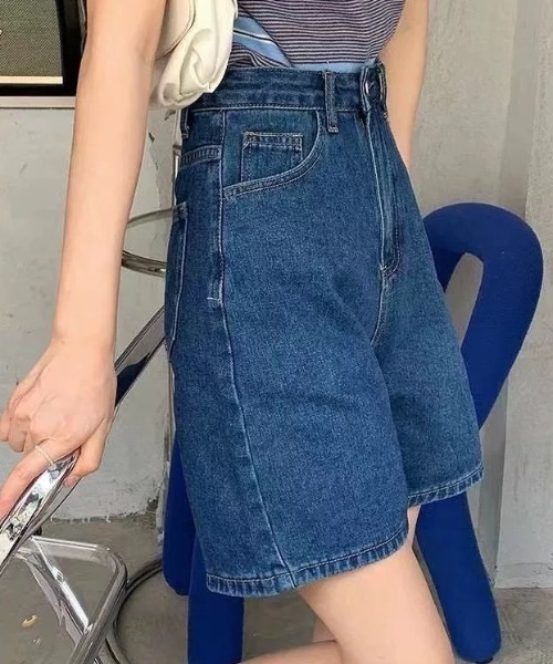 ampm(エーエムピーエム)の「デニムハーフパンツ(デニムパンツ・レディース・ブルー系その他/ブルー系その他2・S/M/L)」の6枚目の写真