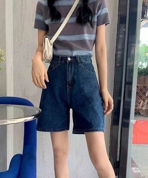 ampm(エーエムピーエム)の「デニムハーフパンツ(デニムパンツ・レディース・ブルー系その他/ブルー系その他2・S/M/L)」の7枚目の写真