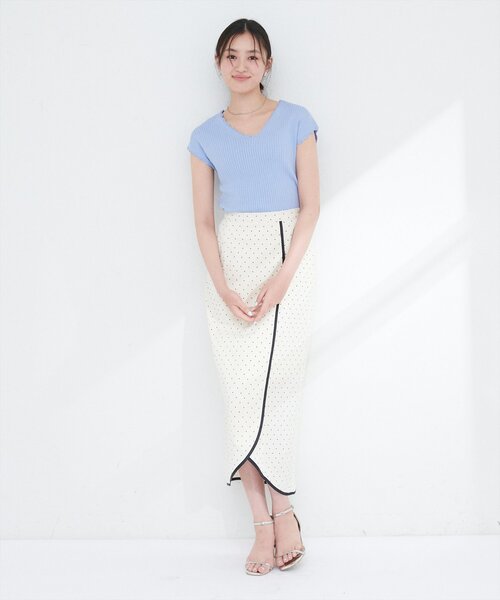 natural couture（ナチュラルクチュール）の「パイピングチューリップヘムスカート（スカート・レディース・その他1/その他2/その他3/その他4・FREE）」の8枚目の写真