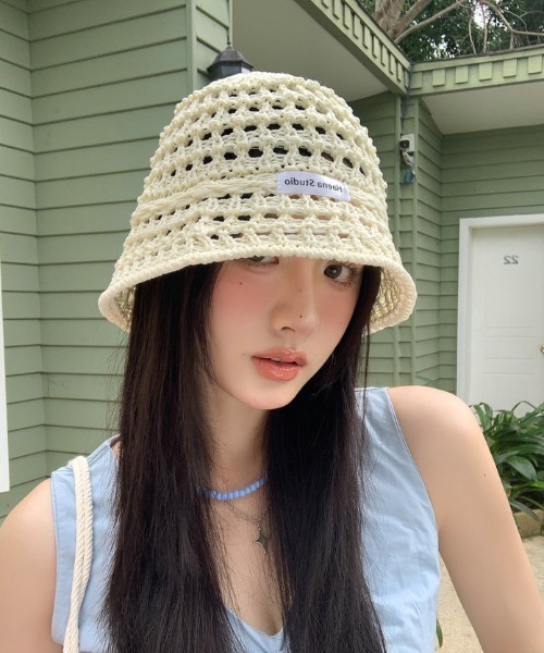 ハット ASPESI Woman Hat Dove Grey 1C014029 01090 センスオブグレース SENSE OF GRACE 総刺繍 サーモバケット