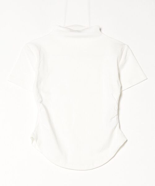 Per sist ence(パーシエンス)の「サイドギャザーハイネックトップス(Tシャツ/カットソー・レディース・グレー/ブラック/ホワイト・LARGE/MEDIUM)」の6枚目の写真