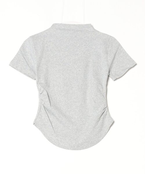 Per sist ence(パーシエンス)の「サイドギャザーハイネックトップス(Tシャツ/カットソー・レディース・グレー/ブラック/ホワイト・LARGE/MEDIUM)」の8枚目の写真