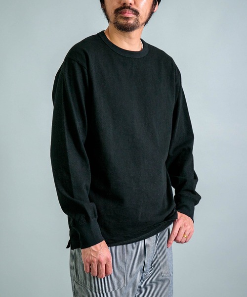 OMNIGOD（オムニゴッド）の「[ OMNIGOD mens / オムニゴッド ] オールドヴィンテージ天竺 ロングスリーブTシャツ（Tシャツ/カットソー・メンズ・ホワイト/オリーブ/ブラック・4/3/2）」の8枚目の写真